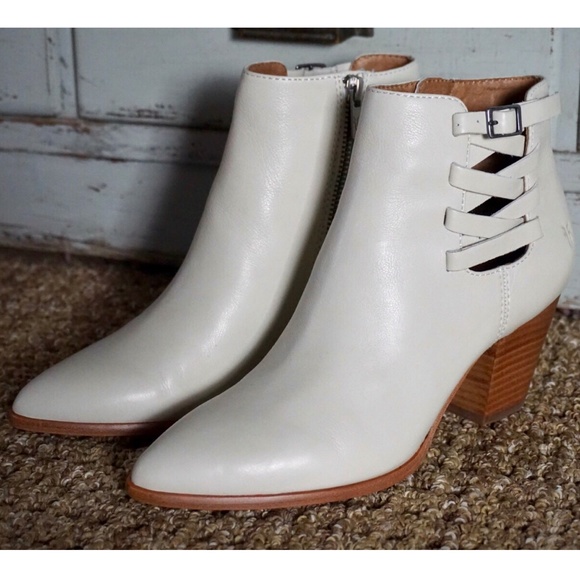 off white ankle booties